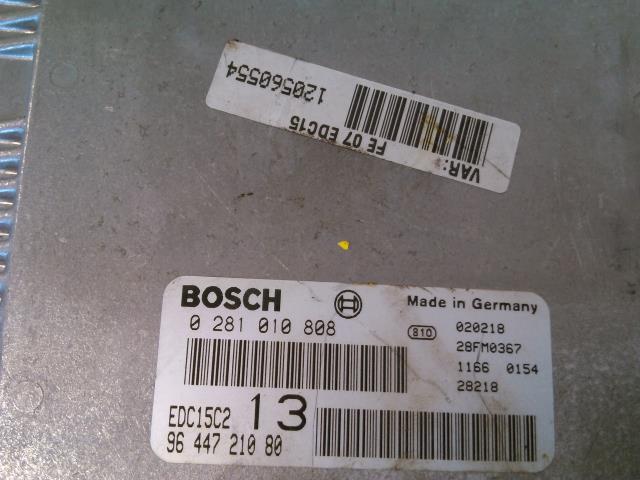Styreenhet motor til Citroën C5 2001-2004 (Type I, Fase 1)  (BOSCH|0 281 010 808|)