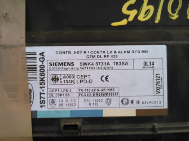 Styreenhet diverse til Ford Mondeo 2001-2007 (Type III)  (SIMENS|5WK48731A T83SA|1SFT-15K600-GA|)