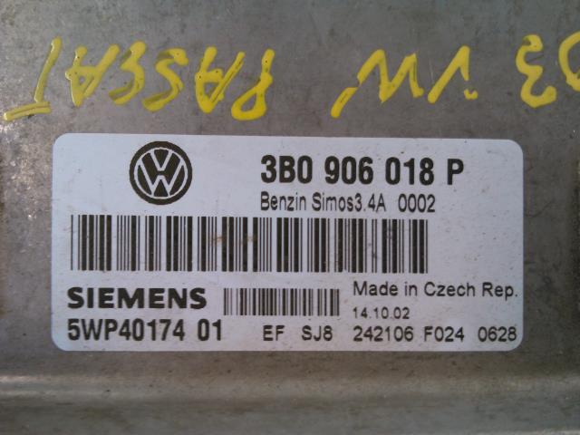 Styreenhet motor til VW Passat 2001-2005 (B5,3BG) (B5,3BG) (SIEMENS|3BO 906 018P|)