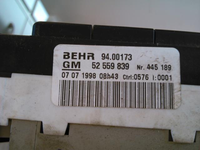 Varmeapparat betjening til Opel Astra G 1998-2004  (BEHR|94.00173|52559839|)