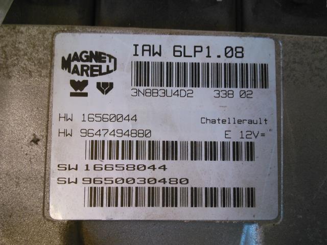 Styreenhet motor til Citroën C5 2001-2004 (Type I, Fase 1)  (MAGNETI MA|IAW 6LP1.08|3N883U4D2 338 02|)