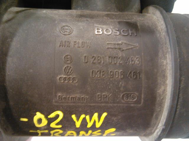 Luftmengde/luftmassemåler til VW Transporter / Caravelle 1990-2003 (T4) (T4) (BOSCH|0 261 002 463|038 906 461|)