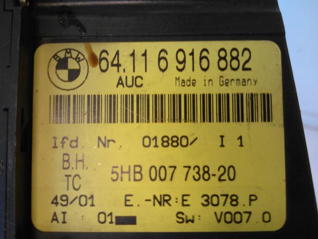 Varmeapparat betjening til BMW 3-Serie 1998-2005 (E46) (E46) 