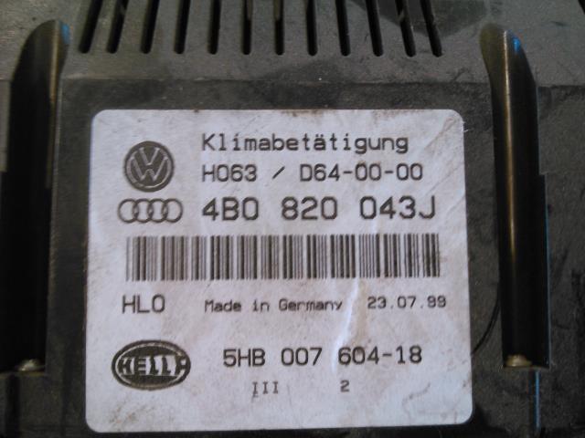 Varmeapparat betjening til Audi A6 1997-2001 (Type II, Fase 1) (C5) (C5) 