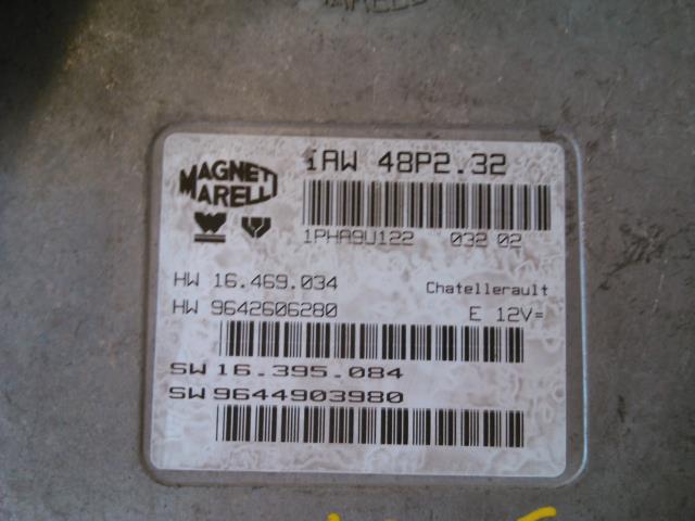 Styreenhet motor til Citroën C5 2001-2004 (Type I, Fase 1) (MAGNETI M|IAW 48P2.32|9644903980|9642606280)