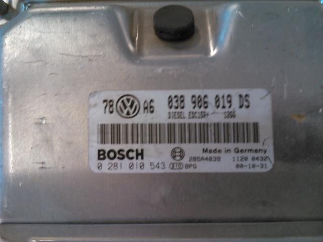 Styreenhet motor til VW Passat 2001-2005 (B5,3BG) (B5,3BG) (BOSCH|0 281 010 543|038 906 019 DS|)