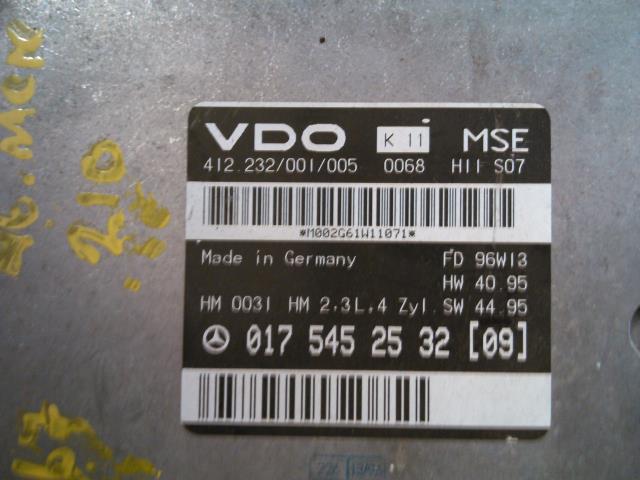 Styreenhet motor til Mercedes E-Klasse 1995-2000 (Fase 1) (W210) (W210) (VDO|412 232/001/005|017 545 25 32   (09)|)