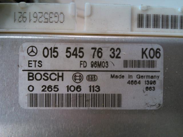 Styreenhet ABS til Mercedes E-Klasse 1995-2000 (Fase 1) (W210) (W210) (BOSCH|0 265 106 113|015 545 76 32|)