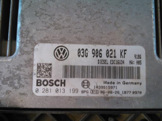 Styreenhet motor til VW Touran 2003-2006 (Type I, Fase 1)  (BOSCH|0 281 013 199|03G 906 021 KF|)