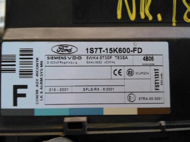 Styreenhet diverse til Ford Focus 1998-2004 (Type I)  (SIEMENSVDO|1S7T-15K600-FD|)
