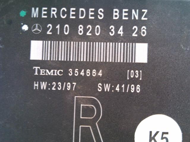 Styreenhet diverse til Mercedes E-Klasse 1995-2000 (Fase 1) (W210) (W210) (210 820 34 26|)