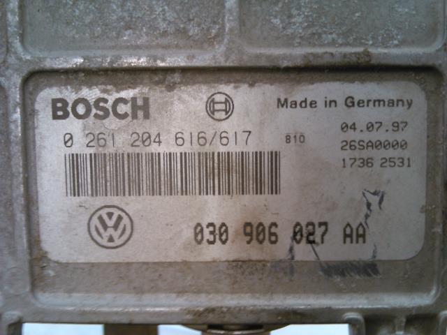 Styreenhet motor til VW Polo 1994-1999 (Type III, Fase 1)  (BOSCH|0 261 204 616/617|)