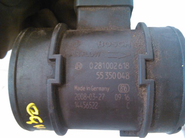 Luftmengde/luftmassemåler til Opel Combo C 2002-2011  (BOSCH|0 281 002 618|55 350 048|)