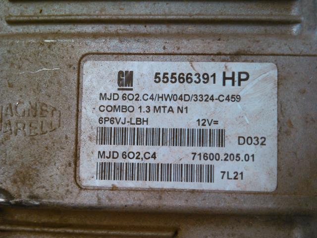 Styreenhet motor til Opel Combo C 2002-2011  (MAGNETMARE|55566391|)