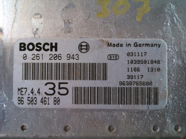 Styreenhet motor til Peugeot 307 2001-2004 (Fase 1)  (BOSCH|0 261 260 943|)
