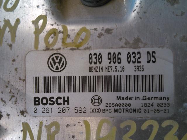 Styreenhet motor til VW Polo 2000-2001 (Type III, Fase 2) (BOSCH|0 261 207 592|030 906 032 DS|)