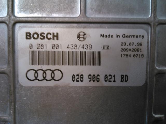 Styreenhet motor til Audi A4 1995-1999 (Type I, Fase 1) (B5) (B5) (BOSCH|0281001438/439|028906021BD|)