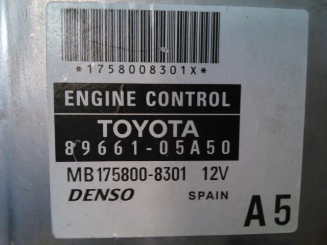 Styreenhet motor til Toyota Avensis 2003-2008 (Type II)  (DENSO|89661-05A50|)