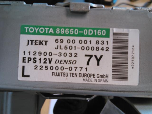 Styreenhet diverse til Toyota Yaris 2009-2011 (Type II, Fase 2)  (JTEKT|89650-0D160|69 00 001 831|112900-3032)