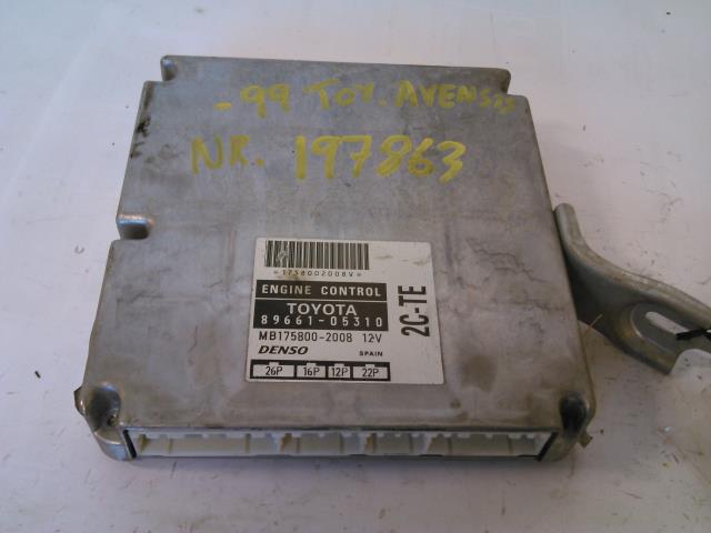 Styreenhet motor til Toyota Avensis 1997-2000 (Type I, Fase 1) (DENSO|89661-05310|MB175800-2008|)