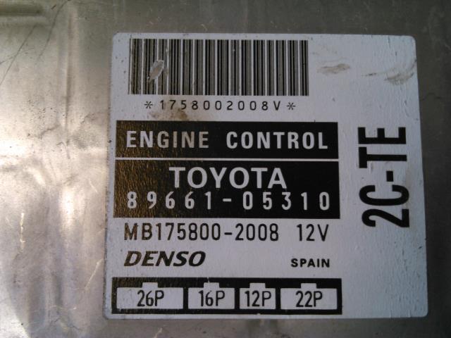 Styreenhet motor til Toyota Avensis 1997-2000 (Type I, Fase 1) (DENSO|89661-05310|MB175800-2008|)