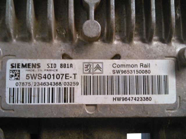 Styreenhet motor til Peugeot 406 1999-2004 (Fase 2)  (SIEMENS|5WS40107E-T|)