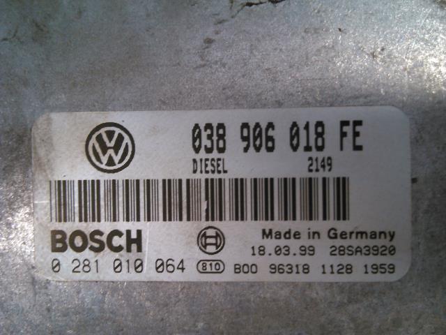 Styreenhet motor til VW Passat 1997-2000 (B5,3B) (B5,3B) (BOSCH|0 281 010 064|038 906 018 FE|)
