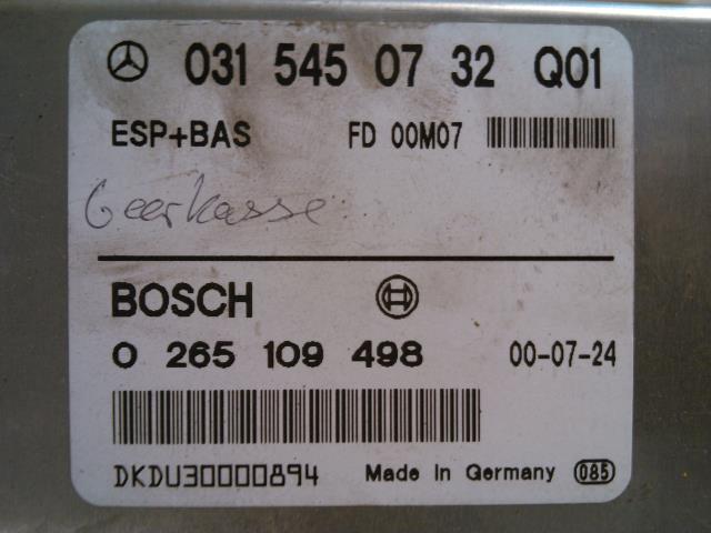 Styreenhet girkasse til Mercedes E-Klasse 1995-2000 (Fase 1) (W210) (W210) (BOSCH|0 265 109 498|031 545 07 32|)