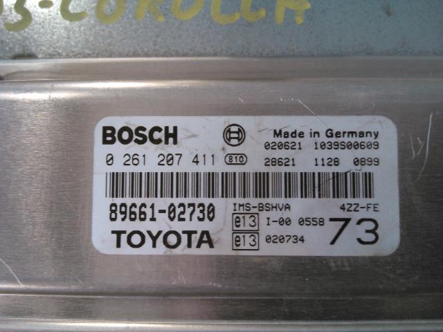 Styreenhet motor til Toyota Corolla 2002-2007  (BOSCH|0 261 207 411|89661-02730|)