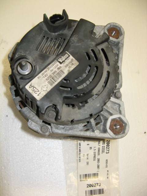 Dynamo diesel til Renault Kangoo 2003-2007 (Type I, Fase 2)  (VALEO|8200 385 098|)