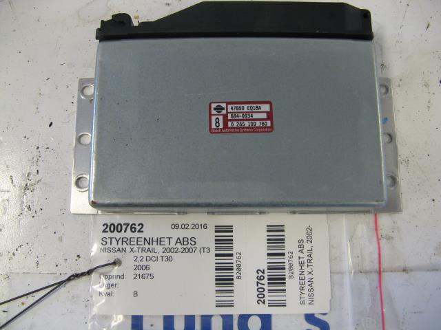 Styreenhet ABS til Nissan X-Trail, 2002-2007 (T30) (T30) (BOSCH|0 265 109 760)