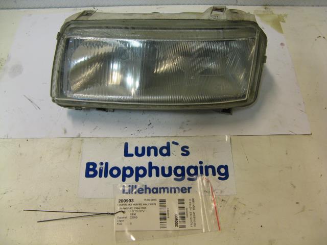 Frontlykt høyre halogen til VW Passat, 1994-1996 (B4) (B4) (HELLA|)