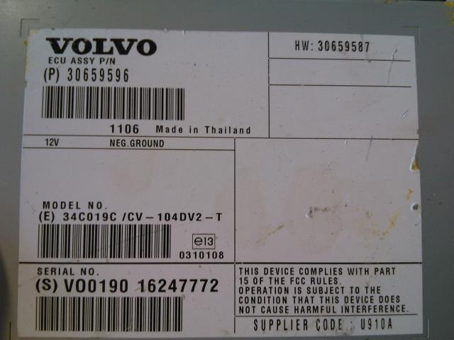 Styreenhet diverse til Volvo XC70 2008-2013 (Type II, Fase 1)  (P30659596|E34C019C|S16247772)
