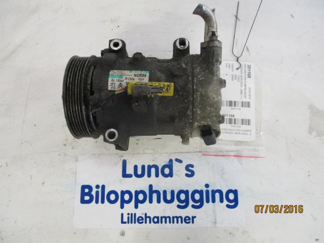 Aircondition kompressor til Citroën Berlingo, 2008-2015 (Type II, Fase 1)  (96 598 758 80)