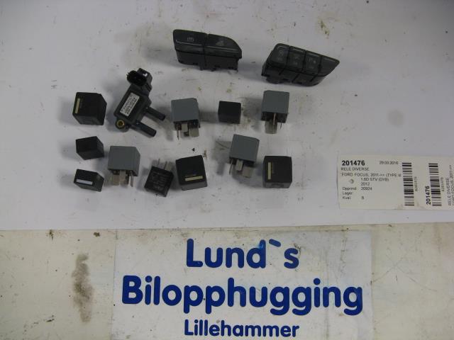 Rele diverse til Ford Focus, 2011-2014 (Type III, Fase 1)  