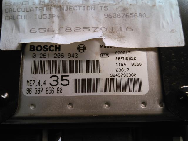 Styreenhet motor til Peugeot 307 2001-2004 (Fase 1)  (BOSCH|0 261 206 943|)