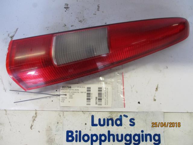 Baklykt høyre øvre til Volvo V70 (S70/XC70), 1997-2000 (Type I)  