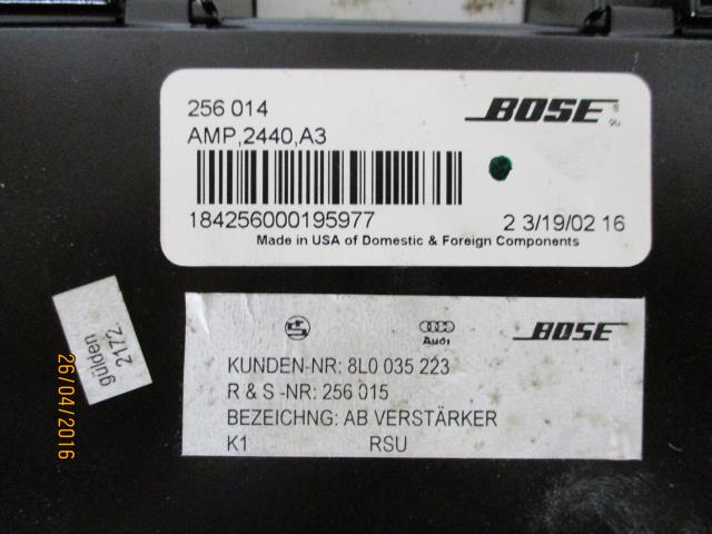 Bilstereo forsterker til Audi A3 1996-2003 (Type I)  (BOSE|8L0 035 223|)