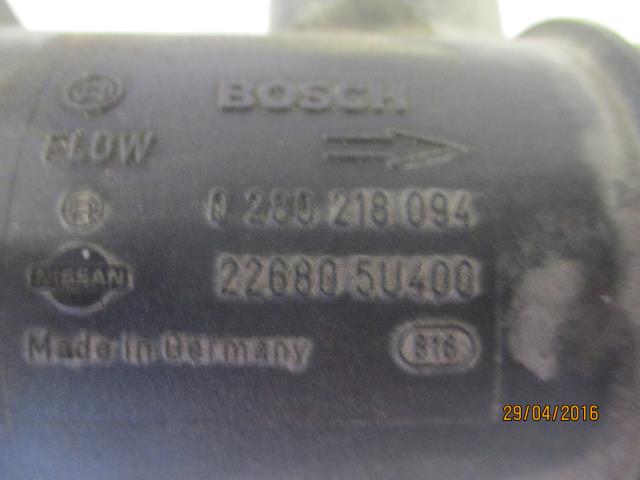 Luftmengde/luftmassemåler til Nissan Primera 1999-2002 (Fase 2) (P11) (P11) (BOSCH|0 280 218 094|22680 5U400|)