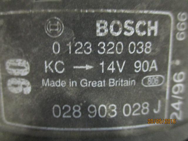 Dynamo diesel til VW Golf III 1992-1997  (BOSCH|0 123 320 038|)