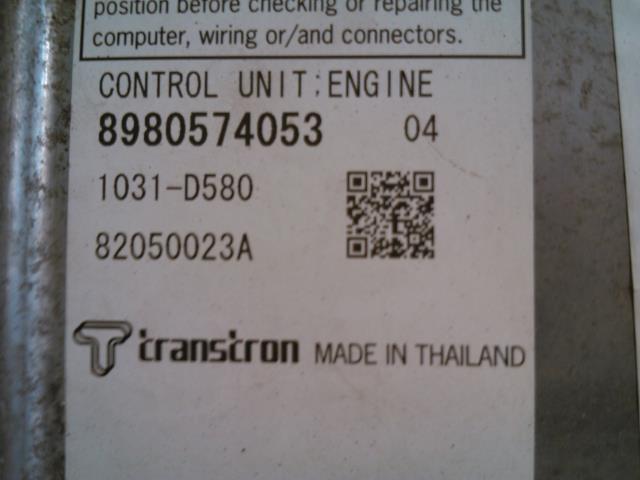 Styreenhet motor til Isuzu D-Max 2007-2012 (Type I)  (8980574053|82050023A|1031-D580)