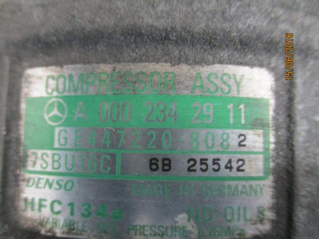 Aircondition kompressor til Mercedes E-Klasse 2000-2002 (Fase 2) (W210) (W210) (DENSO|A 000 234 29 11|)