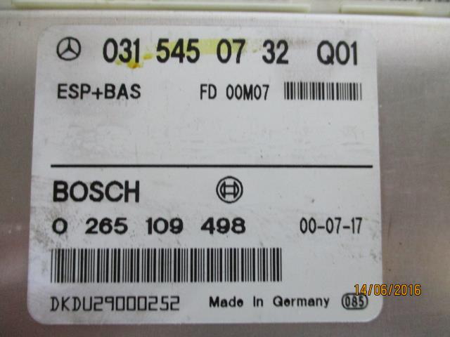 Styreenhet ABS til Mercedes E-Klasse 2000-2002 (Fase 2) (W210) (W210) (BOSCH|0 265 109 498|031 545 07 32 Q01|)