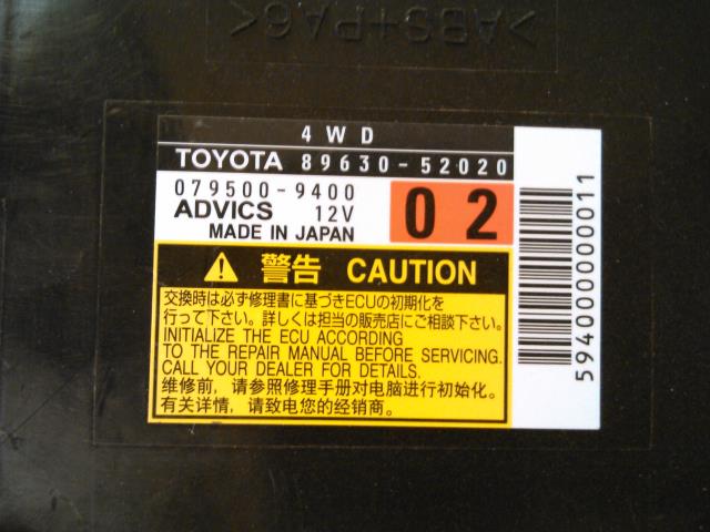Styreenhet diverse til Toyota Urban Cruiser 2009-2014  (89630-52020|079500-9400|)