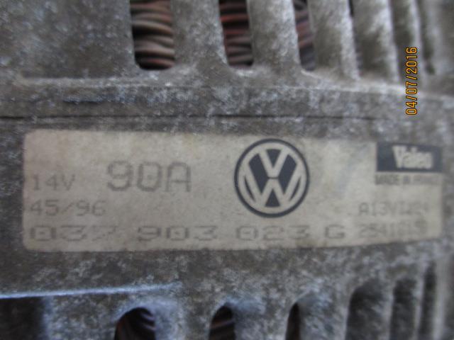 Dynamo til VW Polo 1994-1999 (Type III, Fase 1)  (VALEO|037 903 023 G|)