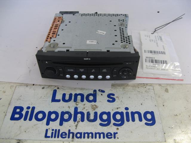Bilstereo til Peugeot 207, 2006-2012  (SIEMENSVDO|96 643 699 XT 00)