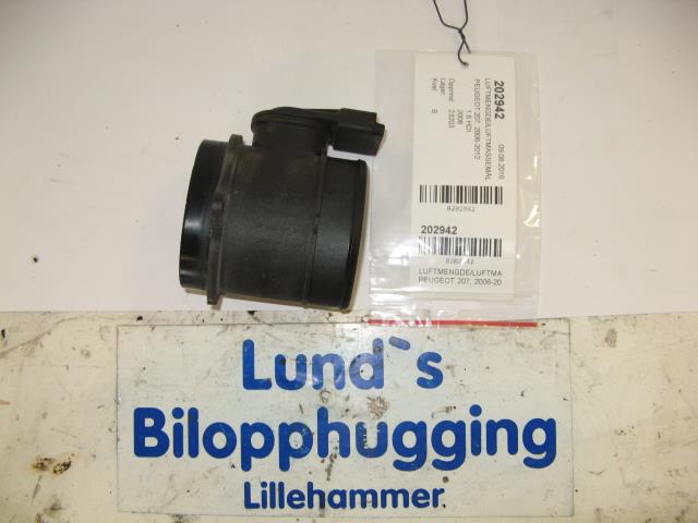 Luftmengde/luftmassemåler til Peugeot 207, 2006-2012  (SENSATA|96 500 107 80)