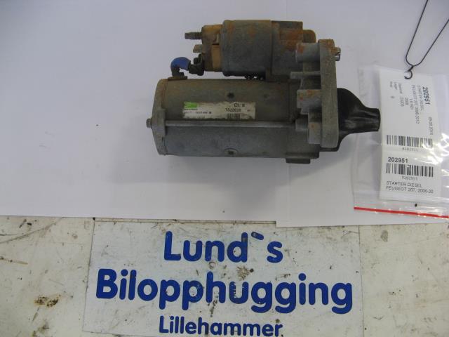 Starter diesel til Peugeot 207, 2006-2012  (VALEO|9662854180 00)