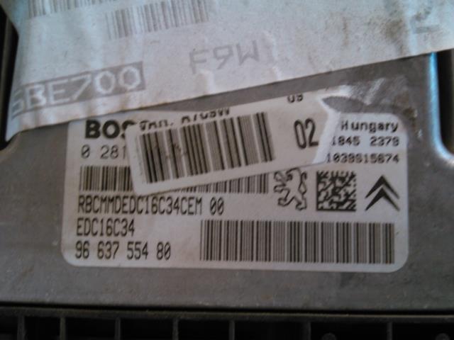 Styreenhet motor til Peugeot 207 2006-2012  (BOSCH|96 637 554 80|)