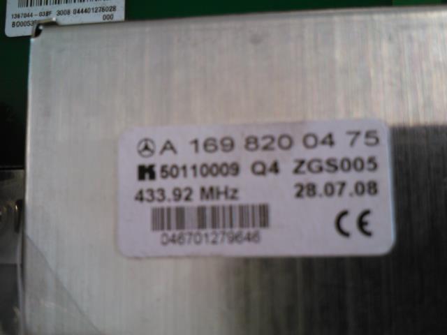 Styreenhet diverse til Mercedes B-Klasse 2008-2011 (Fase 2) (W245) (W245) (A 169 820 04 75|)